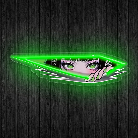 Anime-Style LED Neon Sign - "I Saw You"