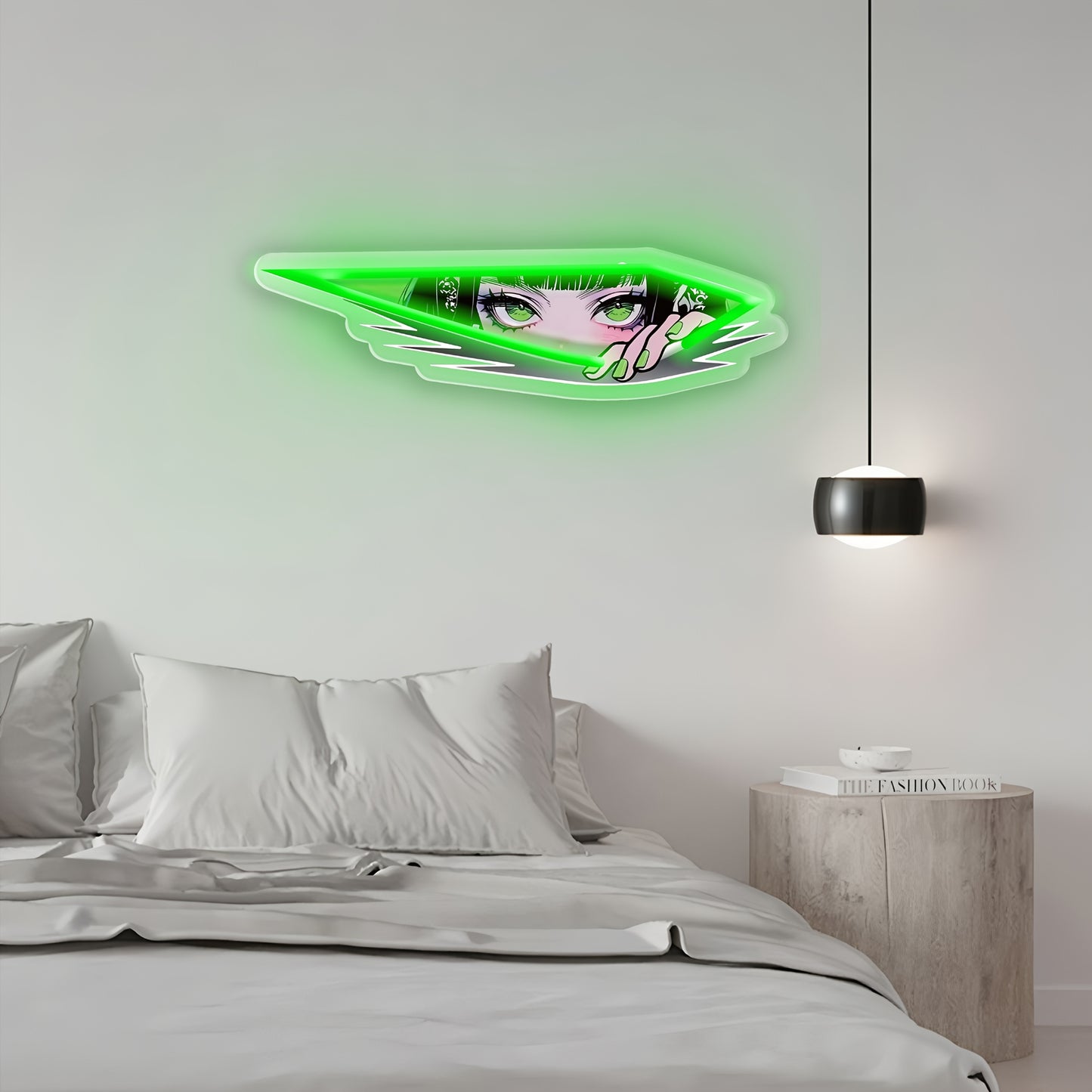 Anime-Style LED Neon Sign - "I Saw You"