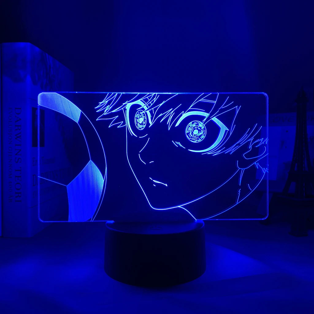 Lamp Blue Lock // Anime Led Night Light Blue Lock Yoichi Isagi for Room Decor Nightlight Lamp Blue Lock