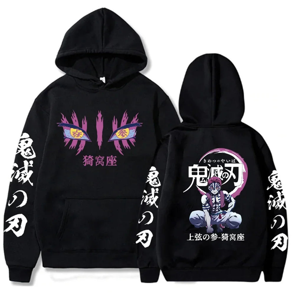 Anime Printed Hoodie – Unisex Fleece Pullover | Autumn/Winter Streetwear