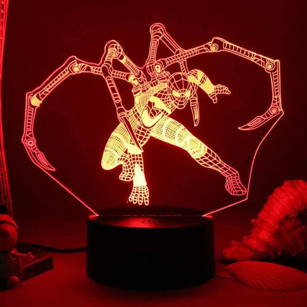 2024 Spiderman 7/16 Colors Touch Remote Control LED Night Lamp Touch