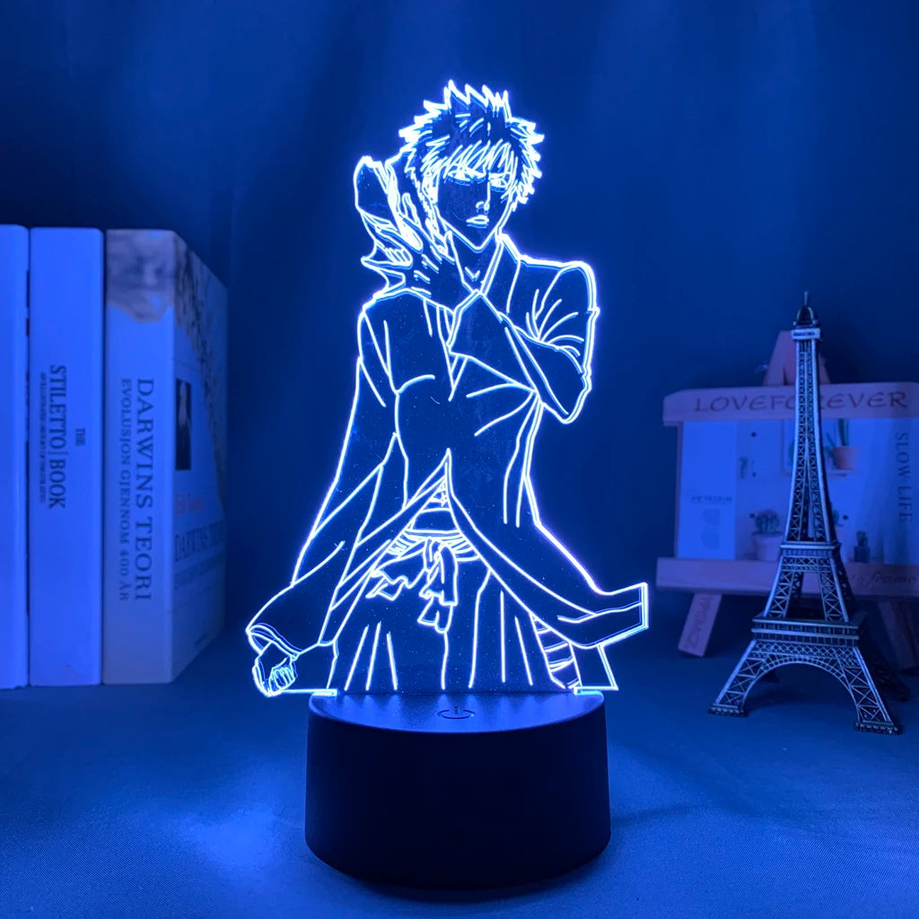 Anime Led Light Bleach Toshiro Hitsugaya // Gift Room Decor Manga 3d Lamp Toshiro Hitsugaya Bleach