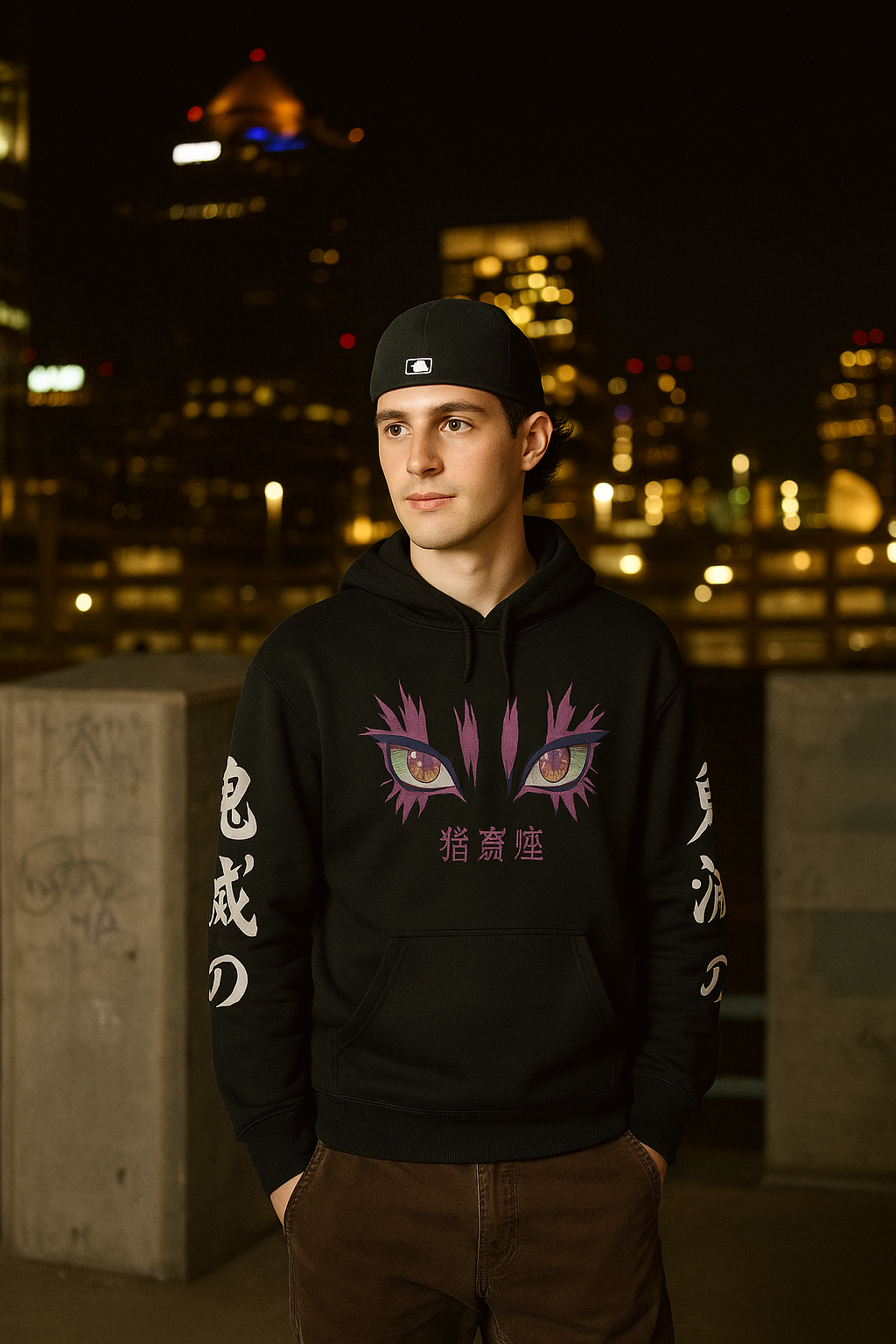 Anime Printed Hoodie – Unisex Fleece Pullover | Autumn/Winter Streetwear