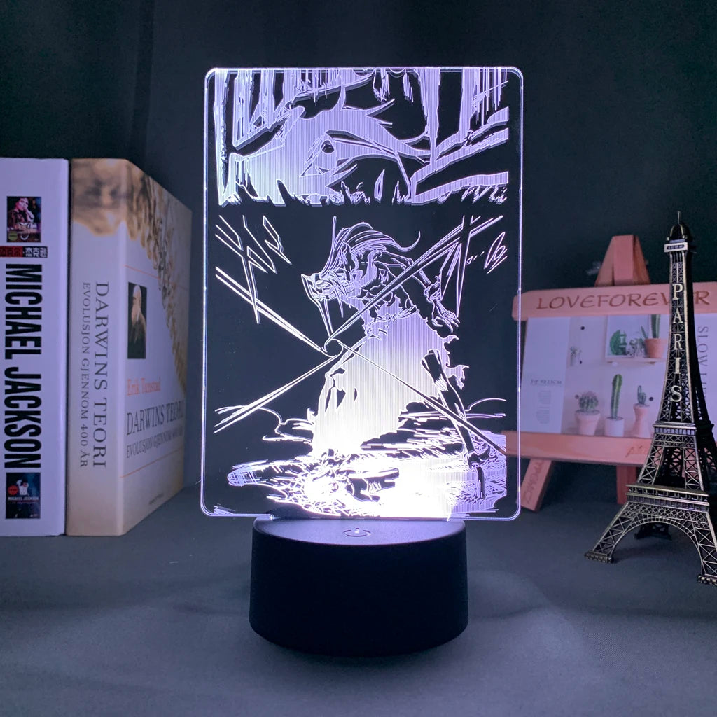 Anime Led Light Bleach Toshiro Hitsugaya // Gift Room Decor Manga 3d Lamp Toshiro Hitsugaya Bleach