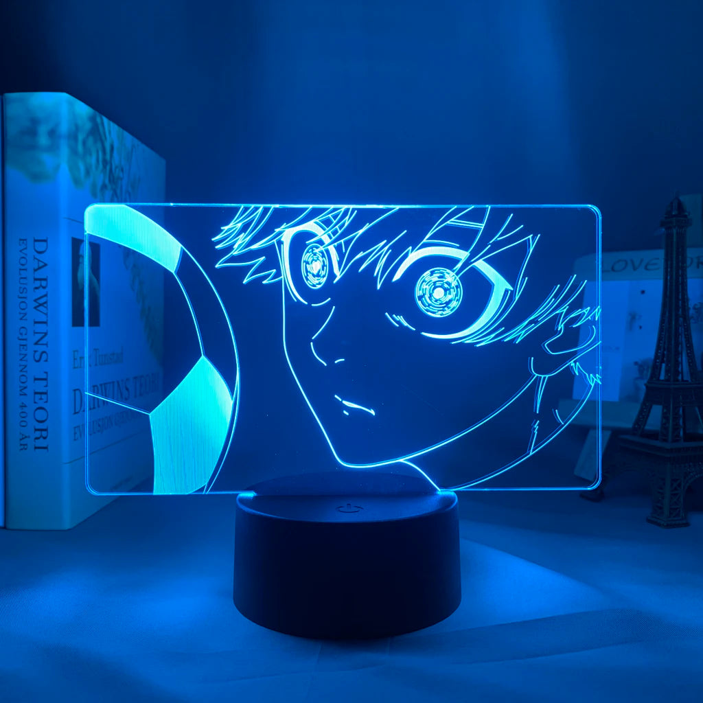 Lamp Blue Lock // Anime Led Night Light Blue Lock Yoichi Isagi for Room Decor Nightlight Lamp Blue Lock