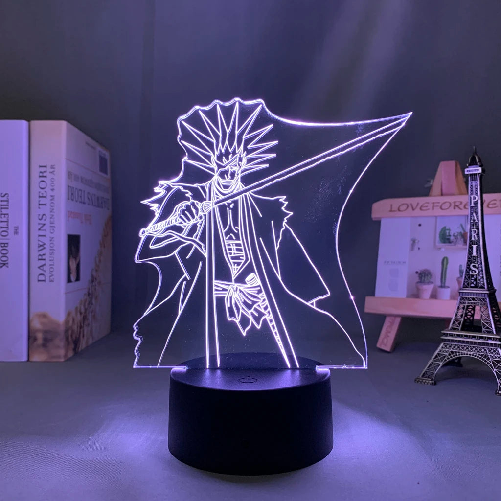 Anime Led Light Bleach Toshiro Hitsugaya // Gift Room Decor Manga 3d Lamp Toshiro Hitsugaya Bleach