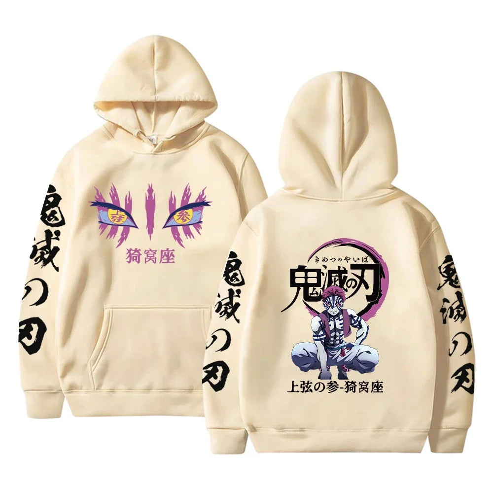 Anime Printed Hoodie – Unisex Fleece Pullover | Autumn/Winter Streetwear