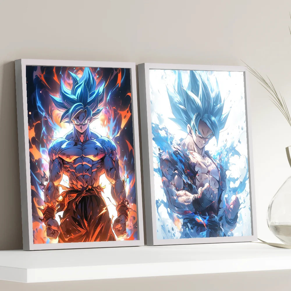 Anime Energy Blast 3D LED Lamp - Saiyan Inspired Room Decor Light with Holographic Effect